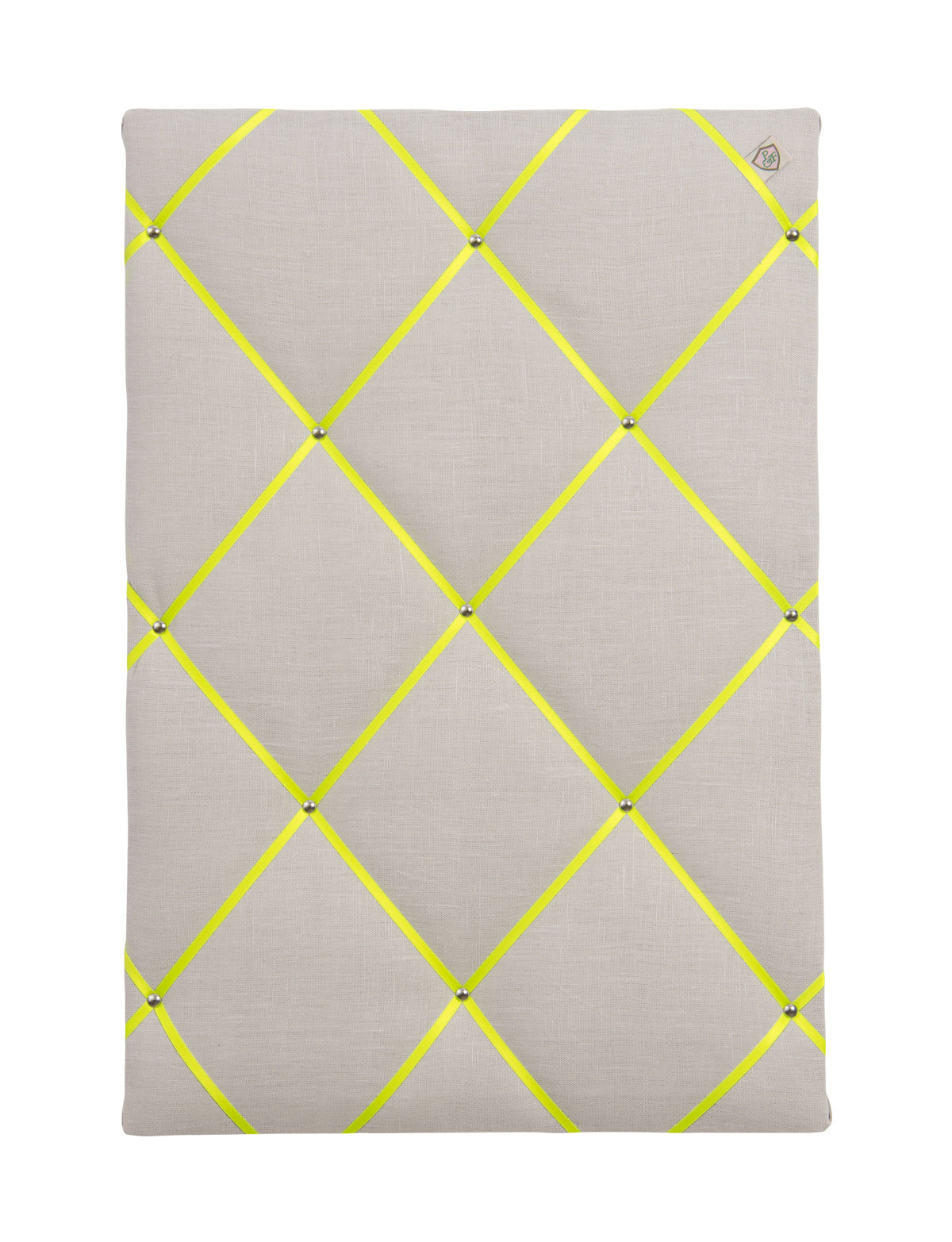 Memoboard LEINEN hellgrau - ⚡NEON gelb