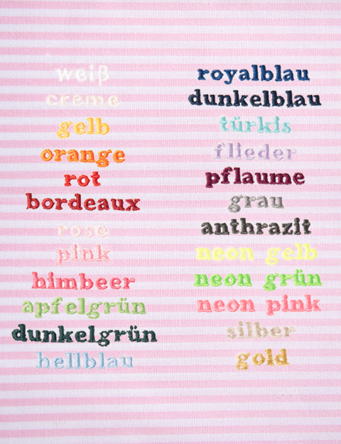 Schultüte VICHY STRIPES rose - bunte Bänder - personalisiert