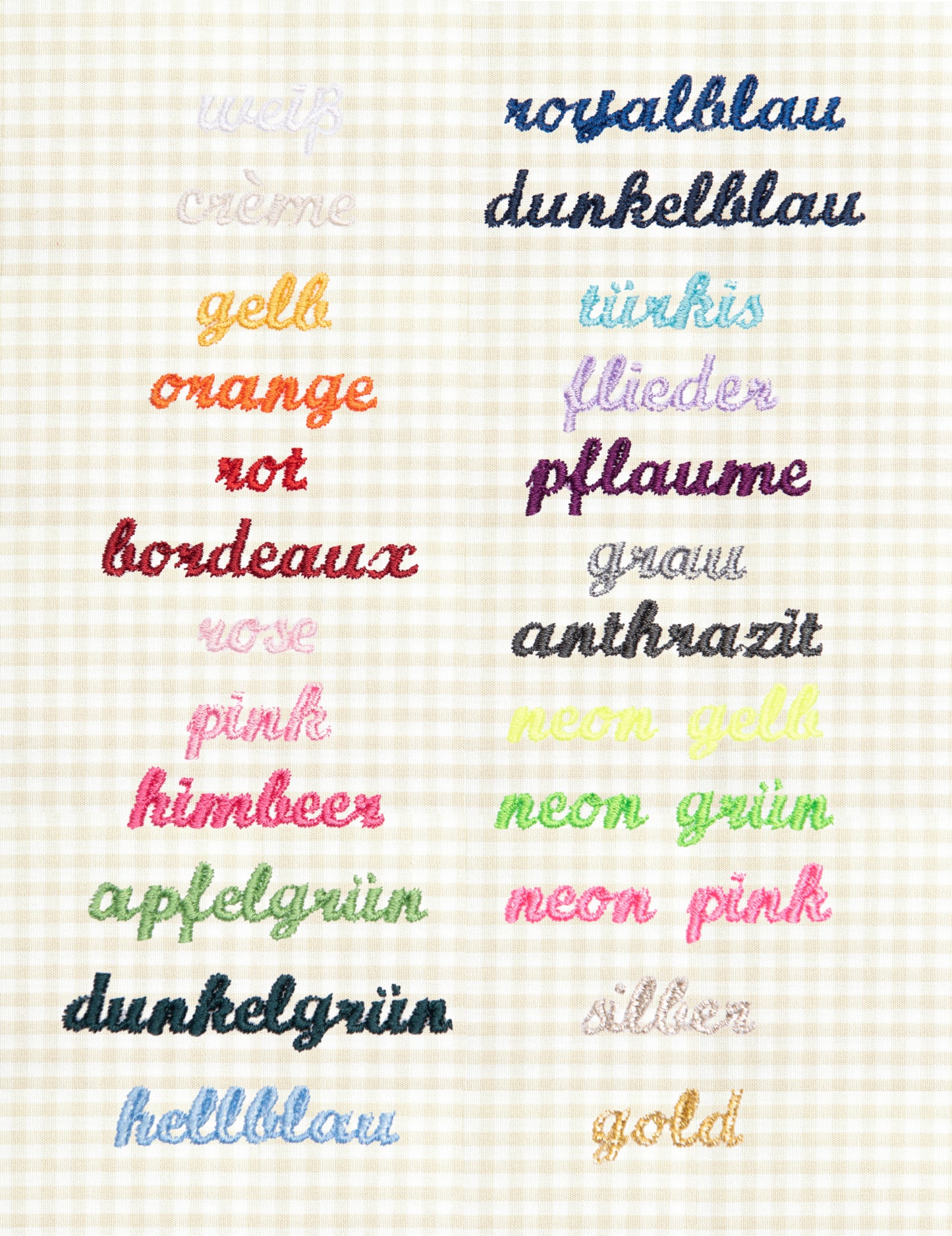 Memoboard personalisiert VICHY KARO beige