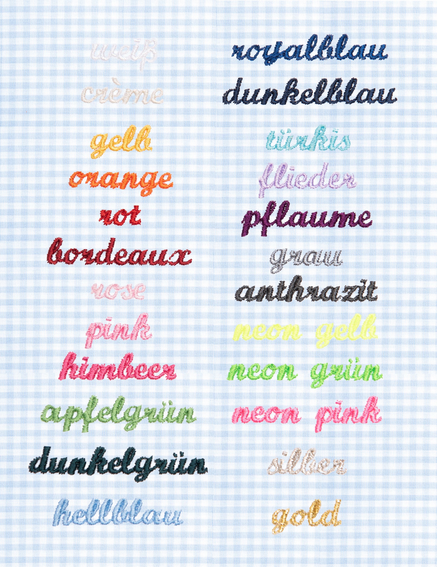 Kissen personalisiert VICHY KARO hellblau