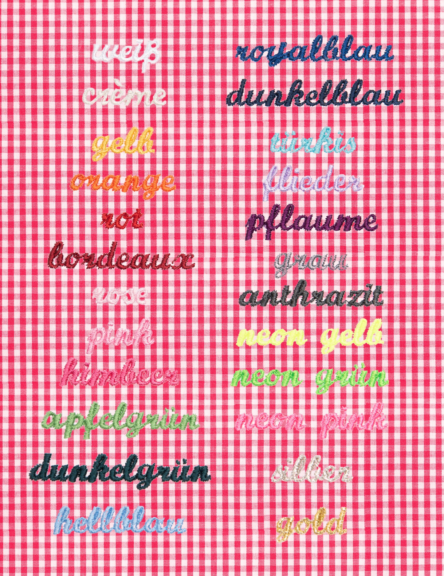 Kissen personalisiert VICHY KARO rot