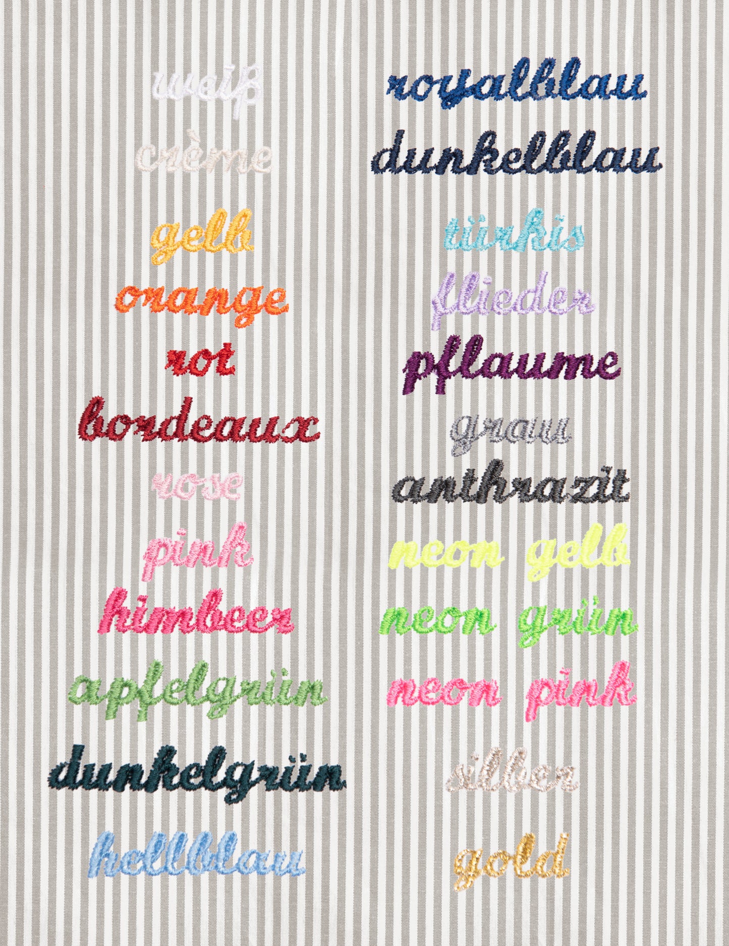 Nikolausstrumpf personalisiert VICHY hellgrau