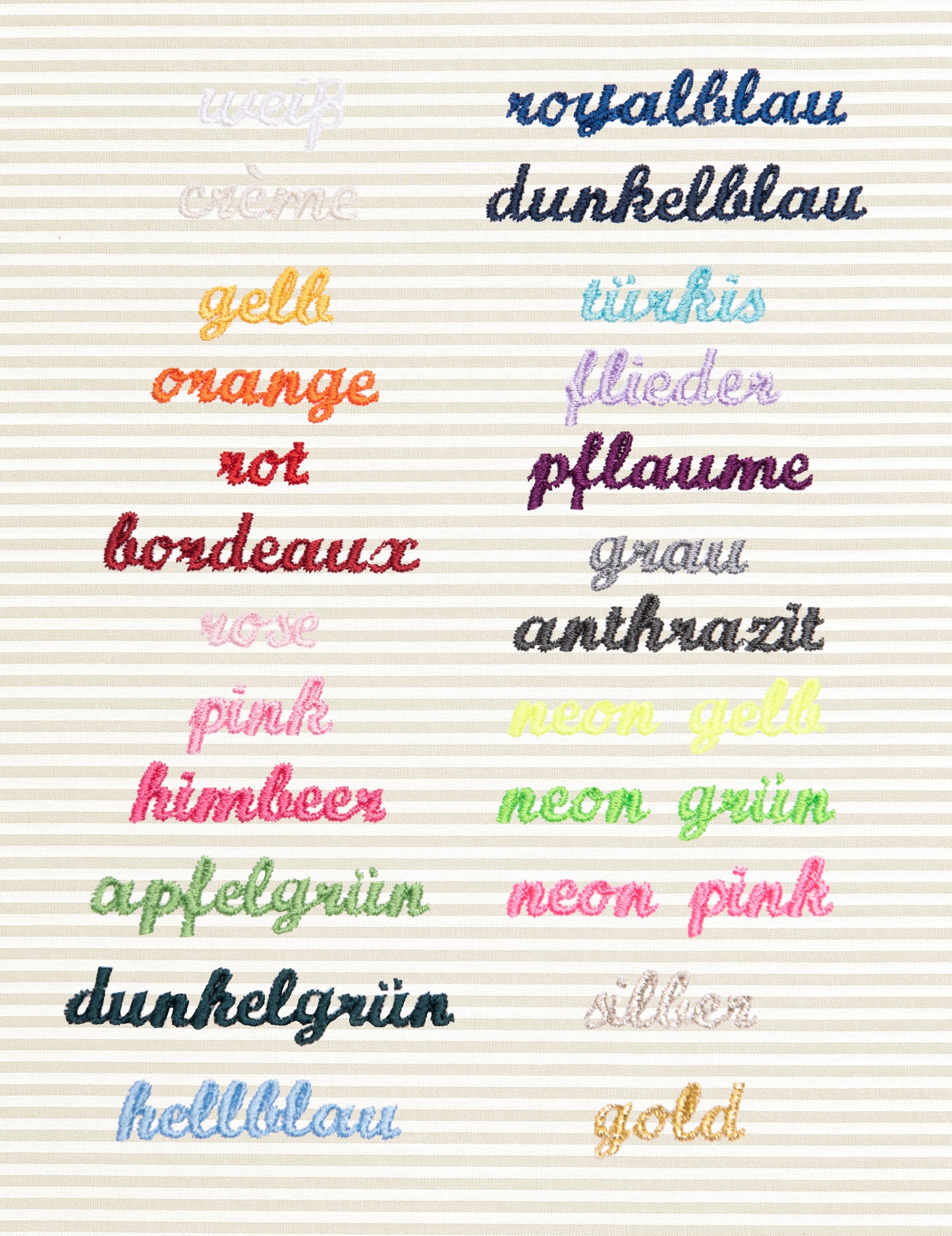 Kissen personalisiert VICHY STRIPES beige