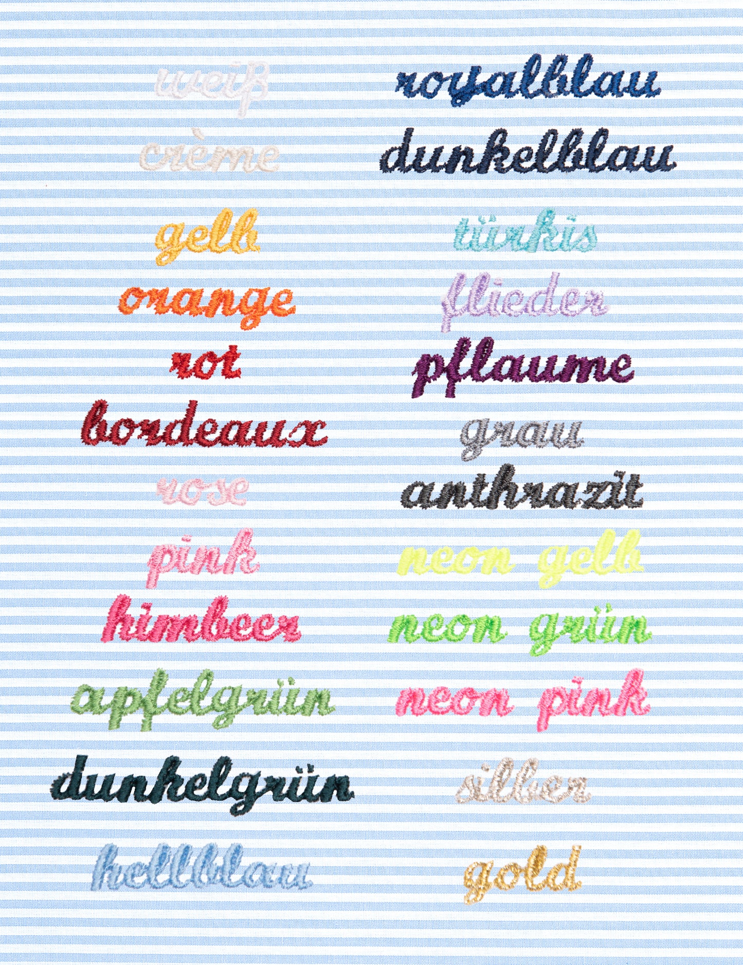 Kissen personalisiert VICHY STRIPES hellblau