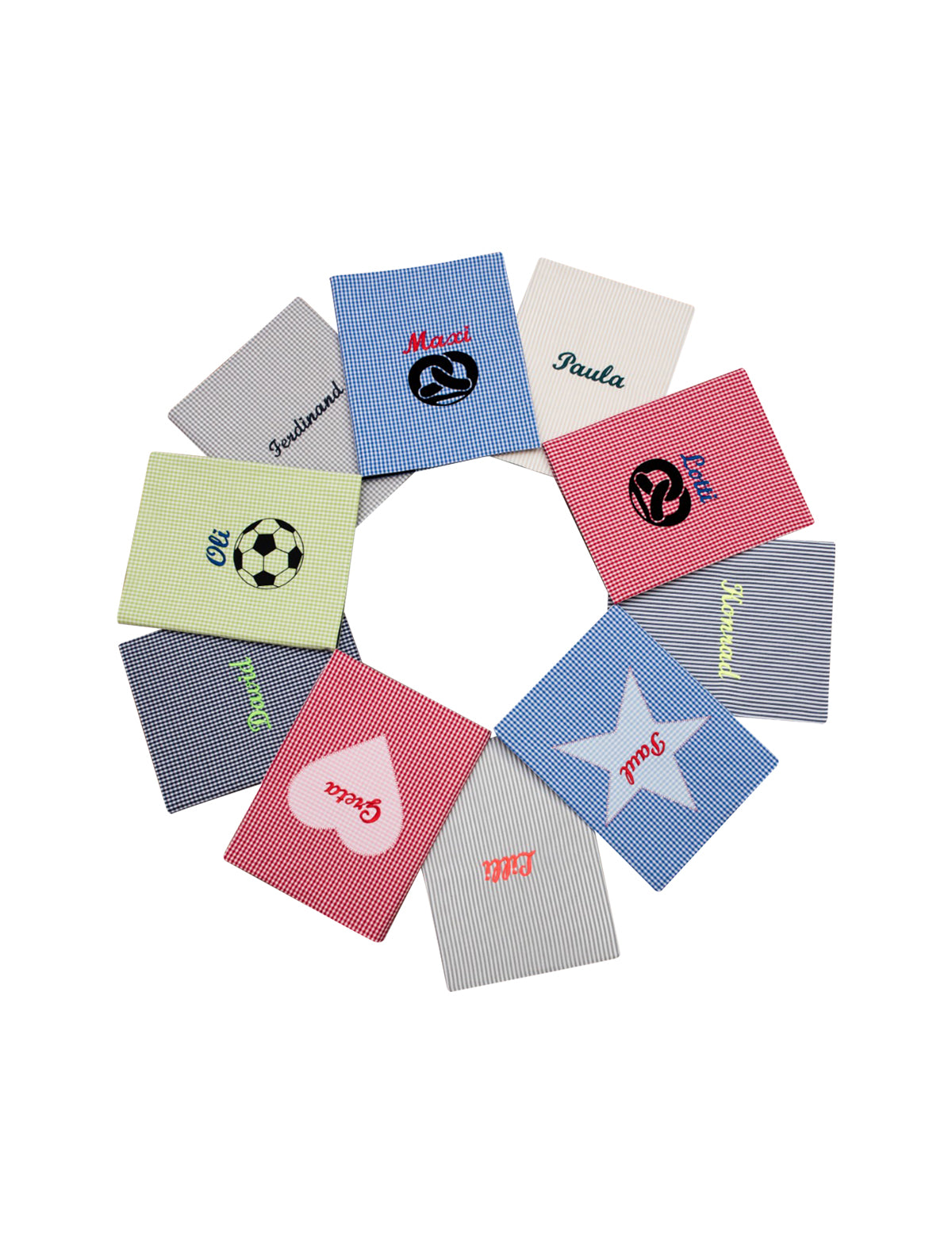 Zeugnismappe personalisiert VICHY KARO dunkelblau