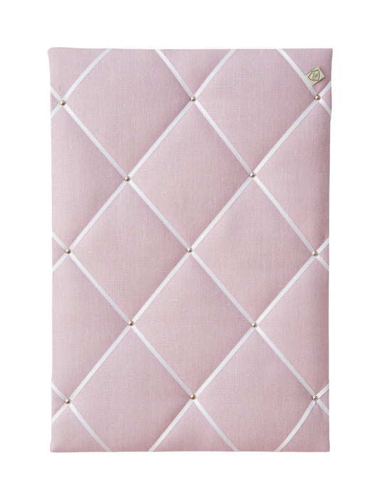 Memoboard LEINEN altrose - weiß