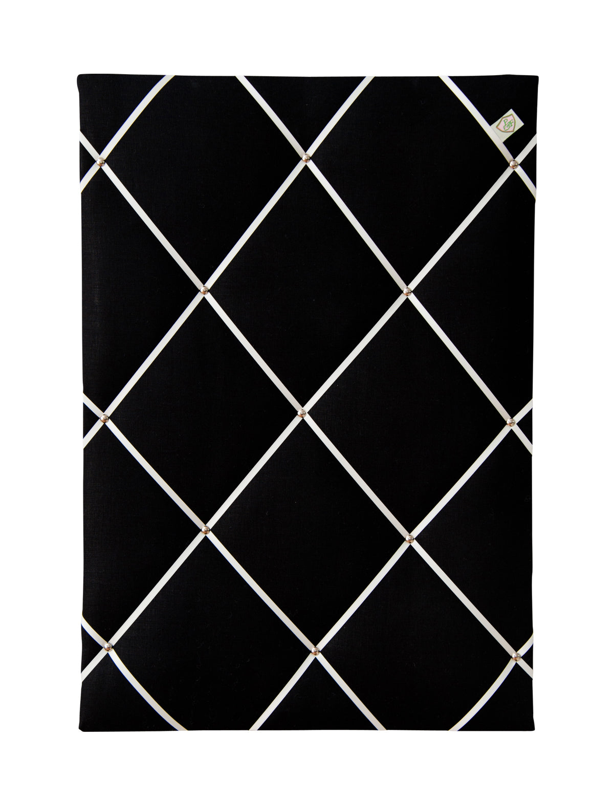Memoboard LEINEN schwarz - creme