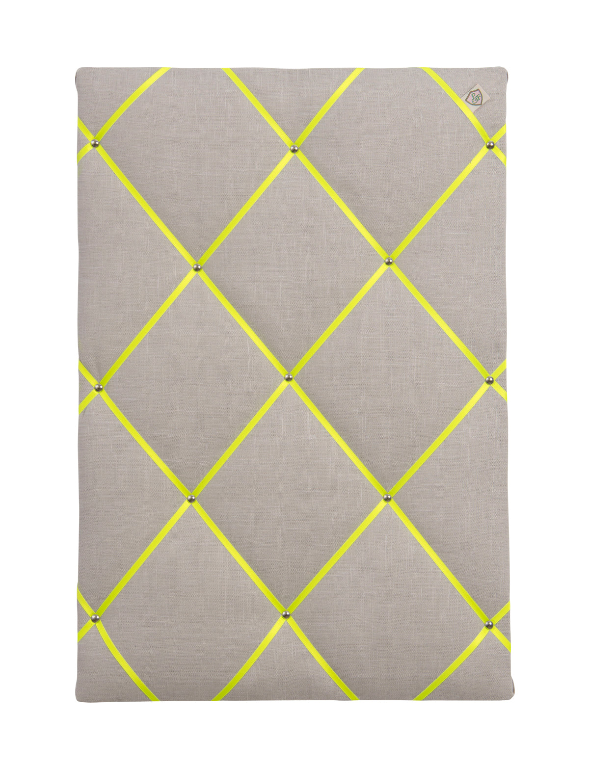 Memoboard LEINEN hellgrau - ⚡NEON gelb