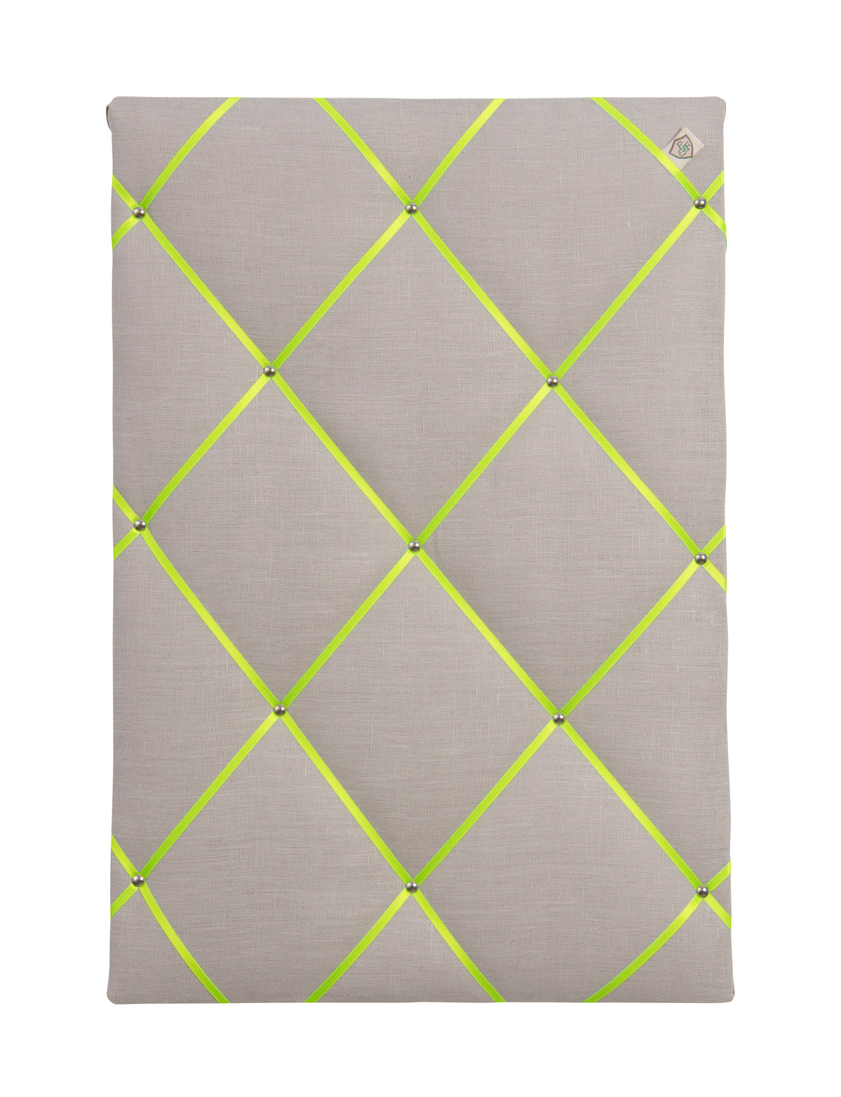 Memoboard LEINEN hellgrau - ⚡NEON grün