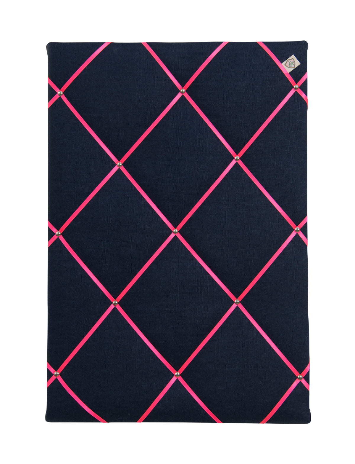 Memoboard LEINEN oxford blau - ⚡NEON pink
