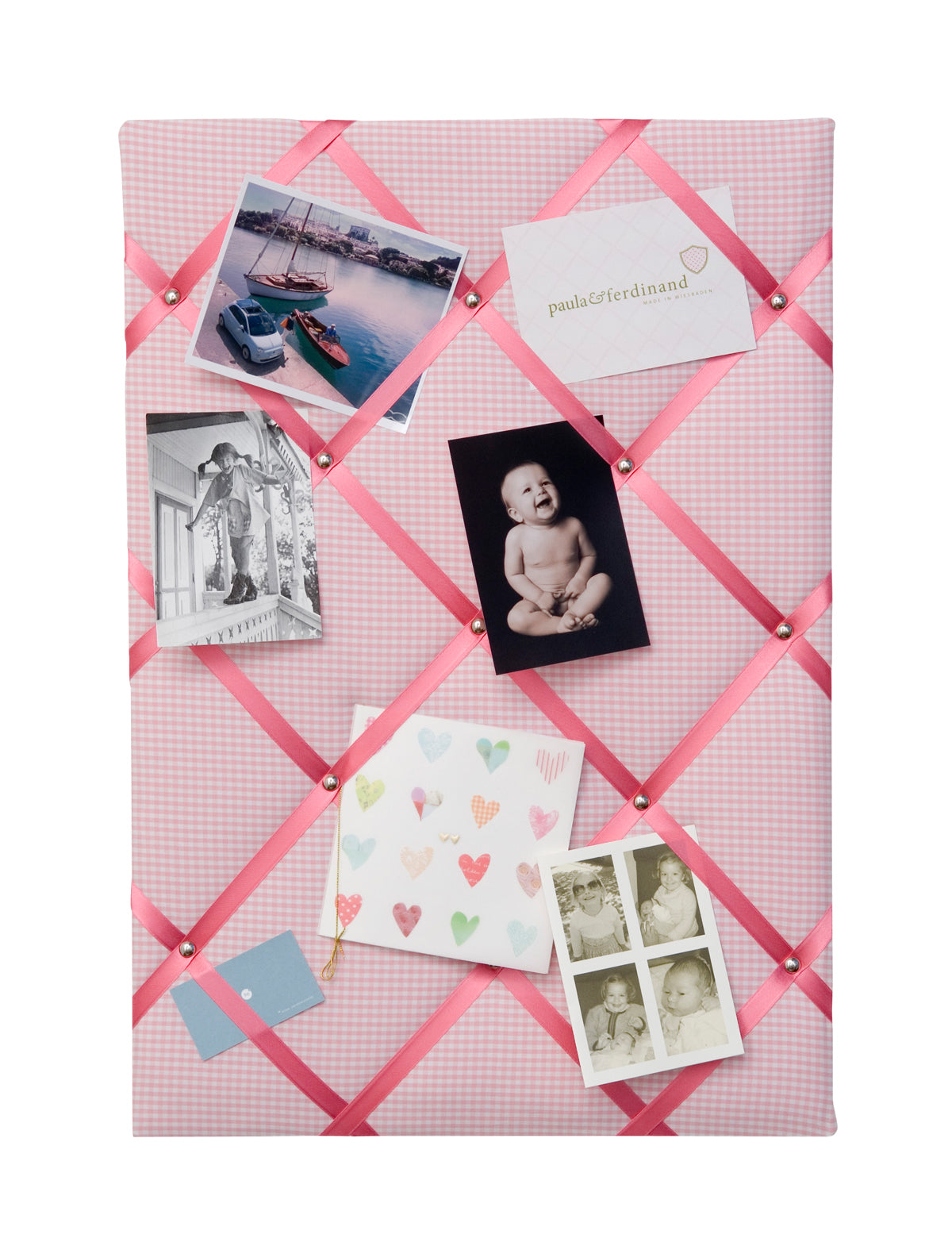 Memoboard VICHY KARO rose - pink