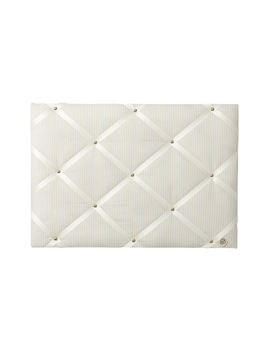 Memoboard VICHY STRIPES beige - creme