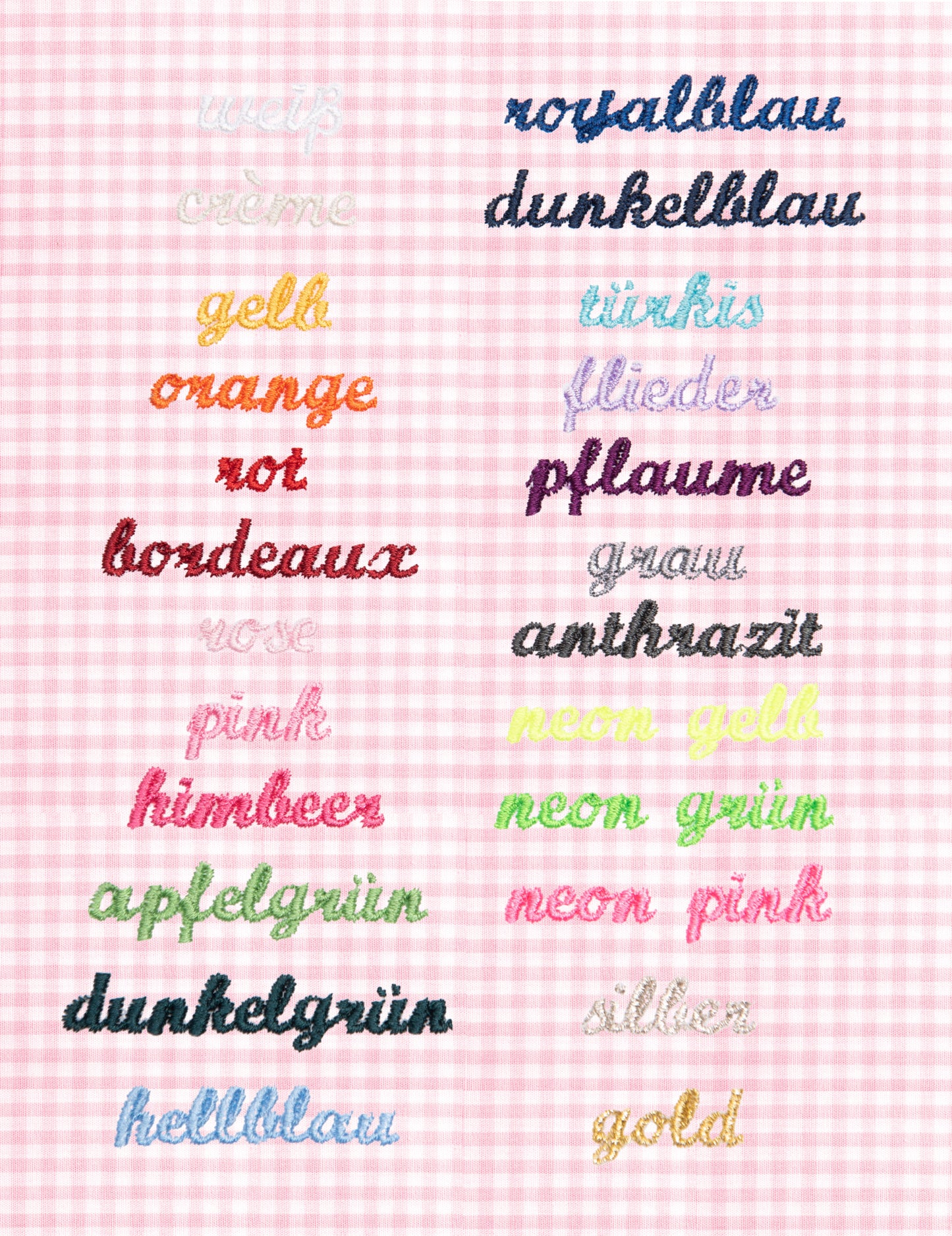 Kissen personalisiert VICHY KARO rose