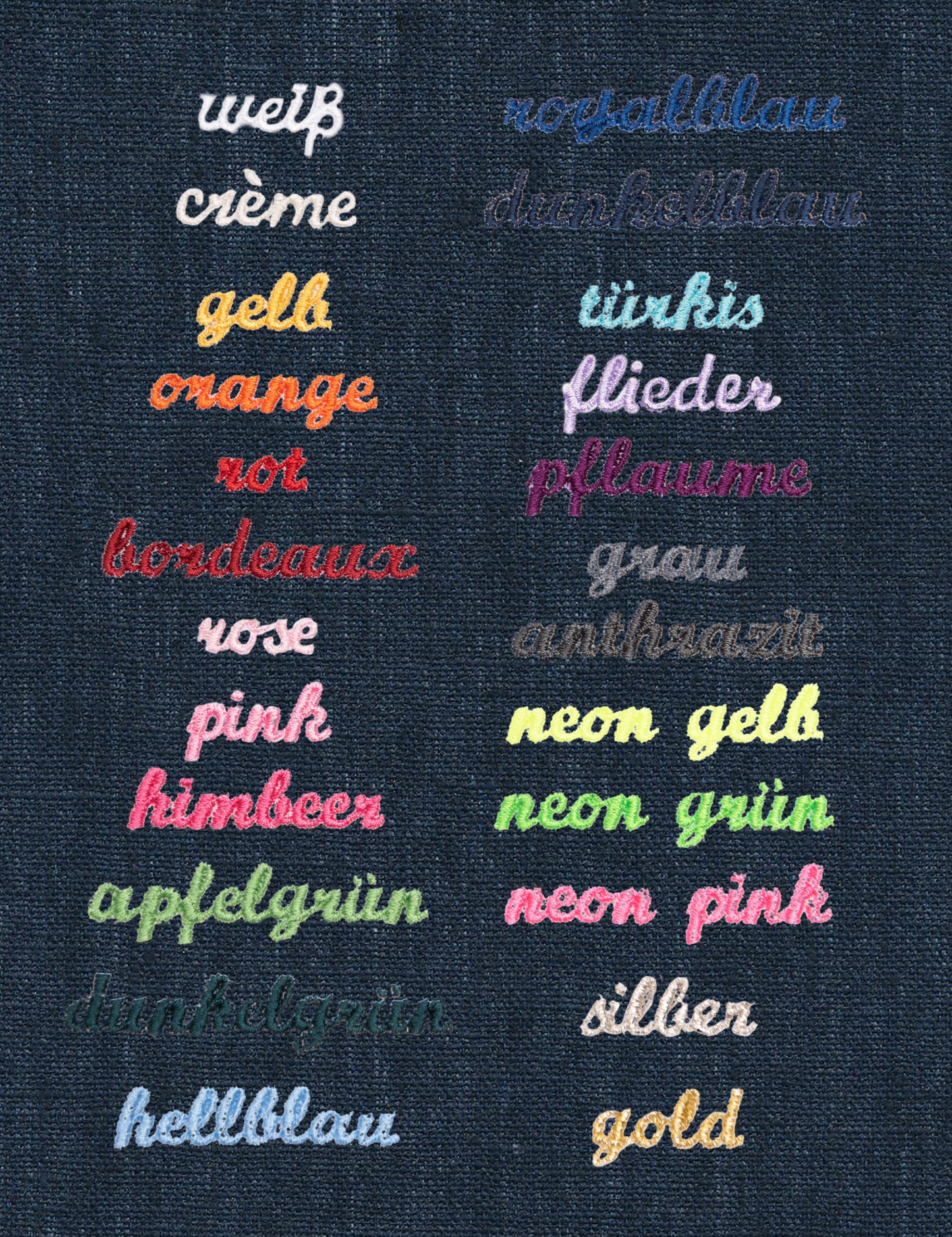 Memoboard personalisiert LEINEN oxford blau