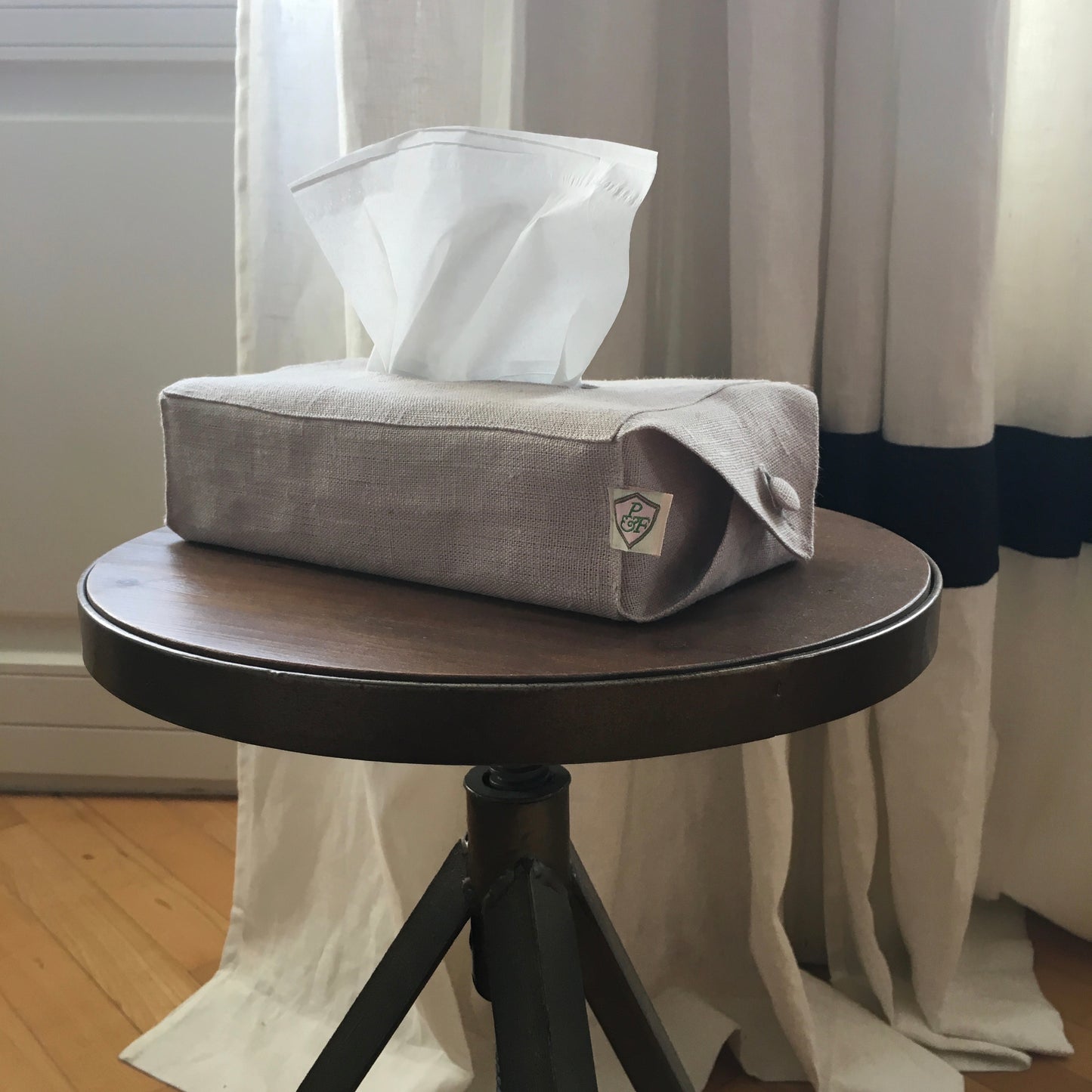 Kosmetikboxbezug LEINEN hellgrau