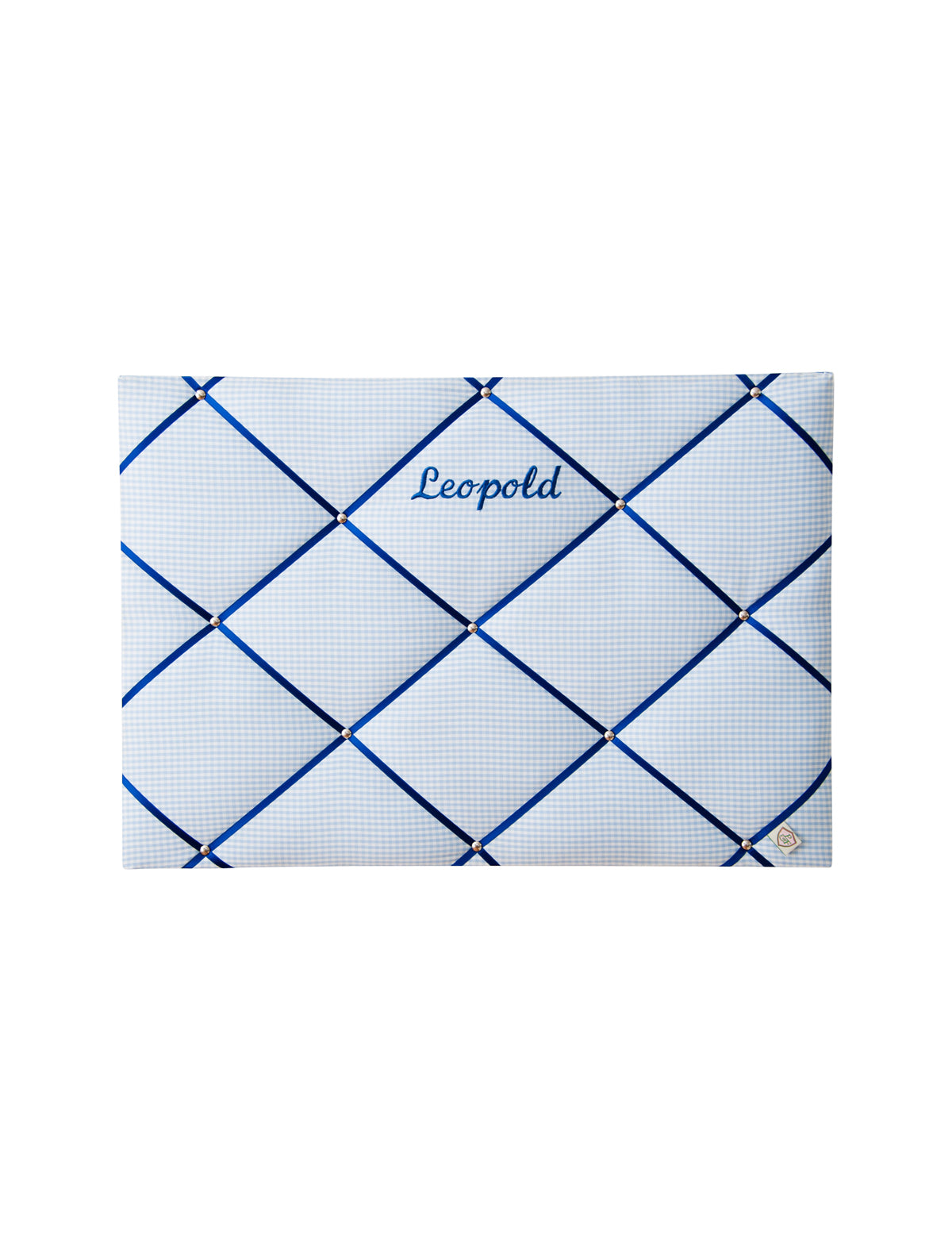 Memoboard personalisiert VICHY KARO hellblau